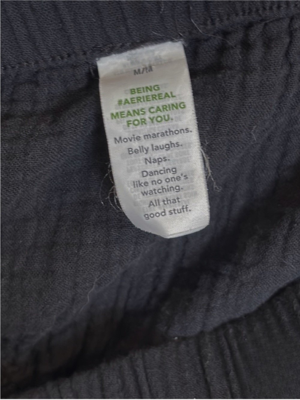 aerie Black Cropped Flutter Sleeve Top - Picture 4 of 5